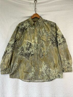 Frontier Legends Prairie Ghost Camouflage Shirt XL Cotton Poly Y2K Hunting Camo